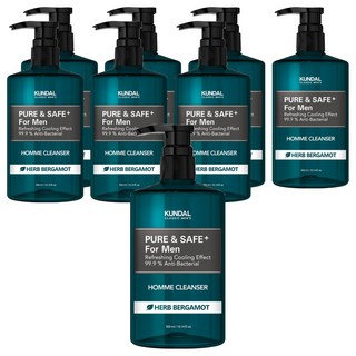 KUNDAL 昆黛爾 男性私密處專用Pure&Safe涼感清潔露 草本香檸檬香, 300ml, 8瓶