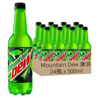 Mountain Dew 激浪 汽水, 500ml, 24瓶