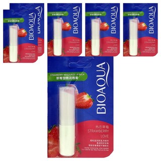 BIOAQUA 泊泉雅 水漾護唇膏, 草莓, 2.7g, 6件