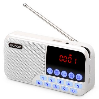wonder 旺德電通 藍牙 USB TF收音機, 數字選台, USB插槽, 可播MP3, WS-T039U, 白色, 1個