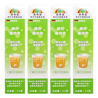 SUNLIFE 森萊富 綜合維他命發泡錠 補充營養和水分, 20顆, 4盒