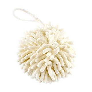 KEYTOSS 詰朵斯 長絨擦手巾 極佳吸水性 柔軟觸感, 丸型 白色, 1個