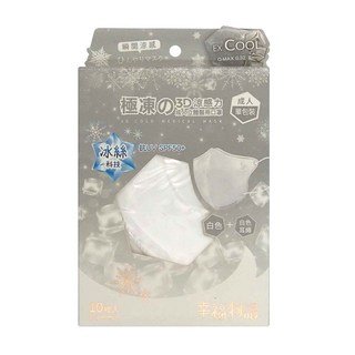 明基健康生活 幸福物語 極凍3D涼感力成人醫療口罩 無暇白, 10個, 1盒