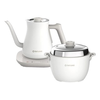 TATUNG大同 輕享料理組 電鍋茶壺組 複合料理電鍋 溫控手沖電茶壺, TAC-0309EA-W, 1組