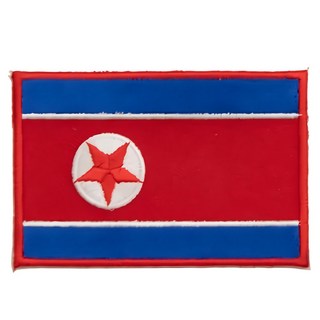 A-ONE 北韓 3英吋x2英吋DIY國旗刺繡徽章, 彩色, 1.5g, 1個