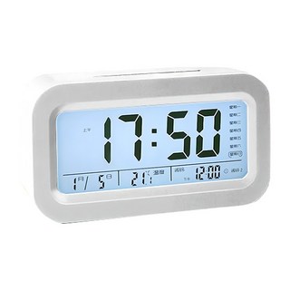 Reddot 紅點生活 全功能USB星期室溫報時鬧鐘, 簡約白