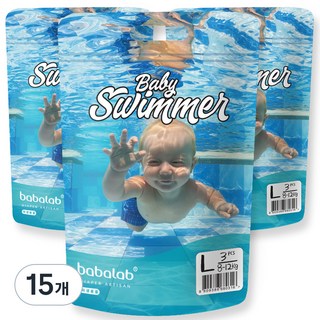 바바랩 팬티형 수영장 기저귀 유아공용, 대형(L), 45매