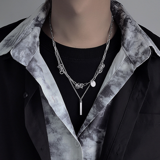 PEONIST 男士時尚雙層項鍊