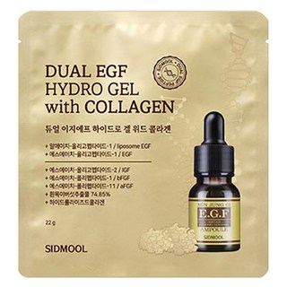 SIDMOOL DUAL EGF膠原蛋白水凝膠面膜, 1片, 1入