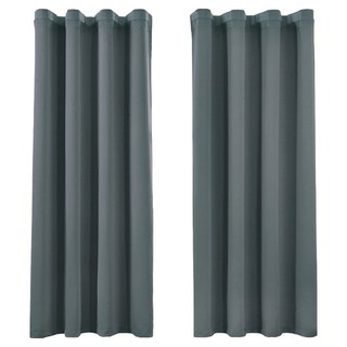 comet home 打孔式隔熱遮光窗簾, 炭灰色, 1件