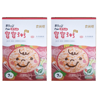 農純鄉 乖乖豬豬粥 6個月以上 7包, 1.05kg, 2盒