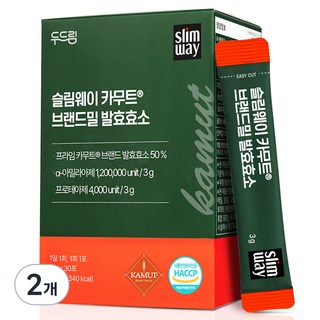 슬림웨이 두드림 카무트 브랜드밀 발효효소, 2개, 30회분