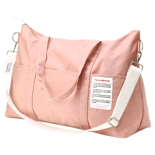 Scandihome 大容量旅行袋, 撞色防水, 多層收納, 可置於行李箱, 51 x 20 x 35cm, 粉色