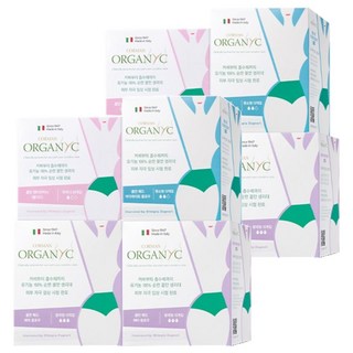 ORGANYC 콜만 중대형 생리대 날개형 20p + 중소형 생리대 날개형 10p + 팬티라이너 24p, 2세트