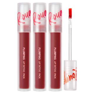 카트린 맥스클리닉 루즈스타 플럼핑 립 타투 팩, 클래식레드, 3개