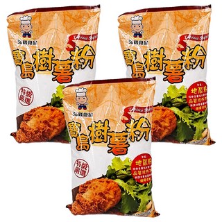 耆盛樹薯粉1kg(包),3入-特選級地瓜粉，適合油炸、勾芡、烘焙，台灣小吃最佳選擇, 1kg