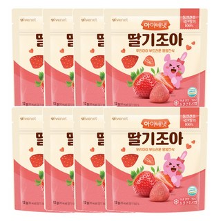 韓國 ivenet 草莓水果凍乾, 12g, 8包
