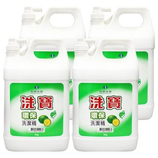 台塑生醫 洗寶 環保洗潔精, 4kg, 4桶