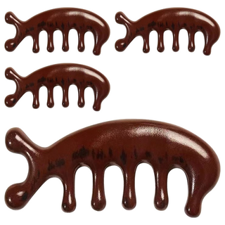 按摩梳 魚型按摩梳 2個, 咖色, 2組