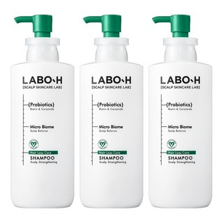 라보에이치 약산성 두피강화 샴푸, 400ml, 3개