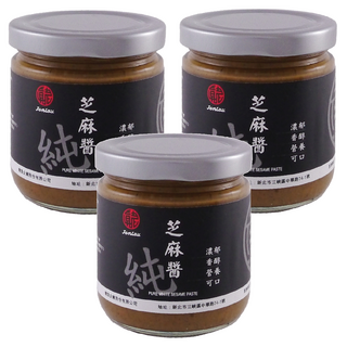 真老 純白芝麻醬 精選白芝麻, 200g, 3罐