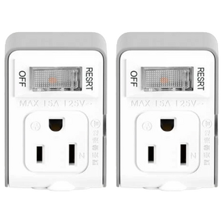 SUPERCELL 超電王 1切2座安全小壁插 MAX 15A 125VAC, 64.8mm, 壁插 白色, 2個