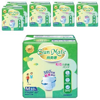 Sun Mate 尚美德 成人褲型紙尿褲 輕柔方便褲, 10片, 6包
