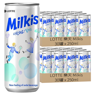LOTTE 樂天 Milkis 優格風味碳酸飲, 250ml, 60罐