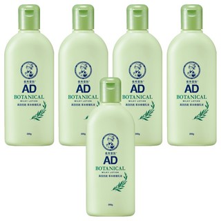 MENTHOLATUM 曼秀雷敦 AD高效抗乾草本修護乳液，深層滋潤，舒緩乾燥，迅速吸收, 200g, 5瓶