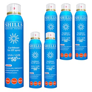 SHILLS 舒兒絲很耐曬超清爽美白防曬冰鎮噴霧 SPF50 180ml, 6瓶