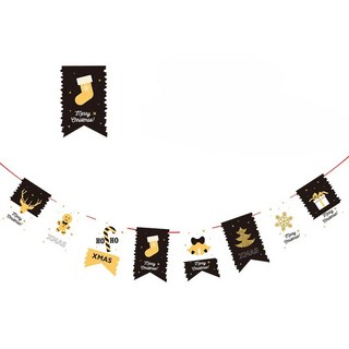 黑白紙吊旗 Set, 聖誕裝飾, 黑白, 不適用