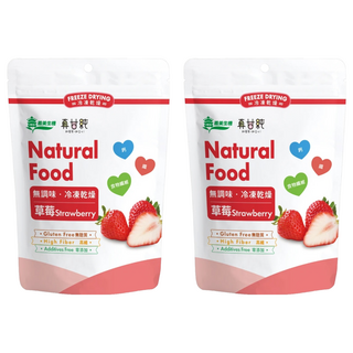 義美生機 真甘純草莓, 冷凍乾燥技術, 無麩質, 高纖, 無添加, 35g, 2包