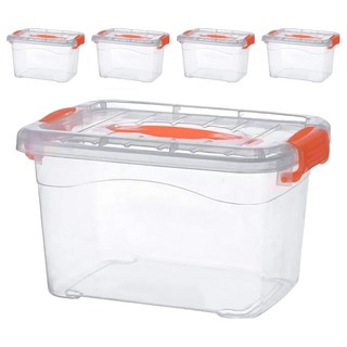 德利生活 收納箱 42L, 透明, 5個