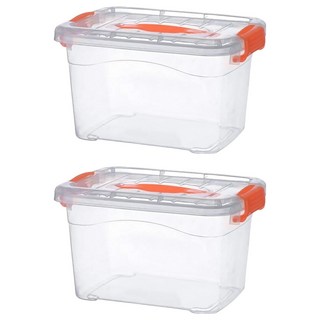 德利生活 收納箱 42L, 透明, 2個