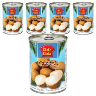 Chef's Choice Foods 龍眼水果罐頭, 5個, 565g
