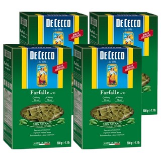DE CECCO 得科 菠菜蝴蝶麵, 500g, 4個