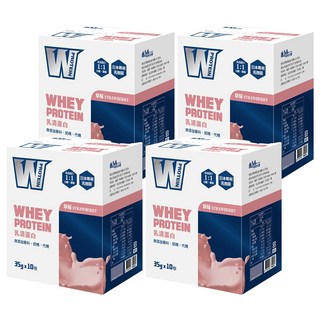 義美生醫 W PROTEIN乳清蛋白飲 草莓拿鐵, 350g, 4盒