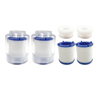 Water More 水摩爾 透明PP廚房過濾器 附內外牙轉接頭+替換濾芯, 2個