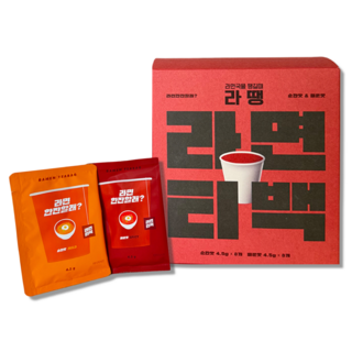 라면티백 순한맛 4.5g 8p + 매운맛 4.5g 8p 세트, 1세트