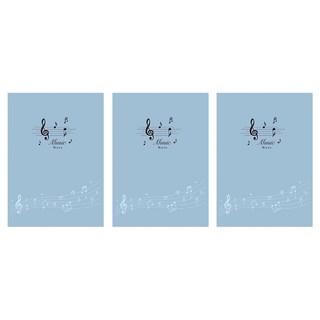 JOY STAR 九達 音樂五線譜 16K筆記本 JN-16202A 1組, 藍色, 3本