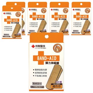 利聯醫技 彈力伸縮繃 膚色, 18片, 6盒