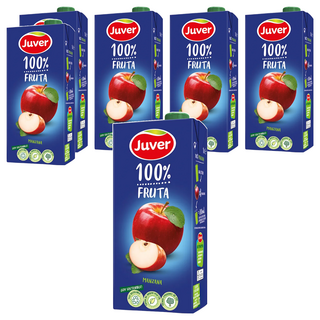 Juver 茱兒 蘋果汁 原汁含有率99.98% 無添加糖, 1L, 6瓶
