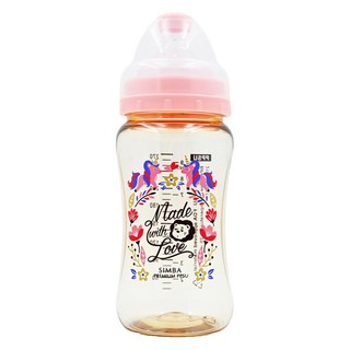 Simba 小獅王辛巴 桃樂絲 PPSU寬口雙凹中奶瓶 3個月以上, 獨角獸之夢 蜜粉色, 270ml, 1個