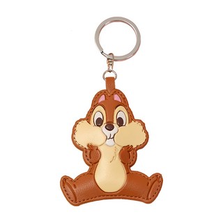 Disney 迪士尼 Q萌鼓鼓皮革鑰匙圈 CA917-5 8.5 x 7.8cm, 奇奇, 1個