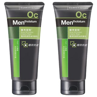 MENTHOLATUM 曼秀雷敦極淨抗痘控油洗面乳，積雪草萃取，清涼薄荷，水解藻膠, 100g, 2條