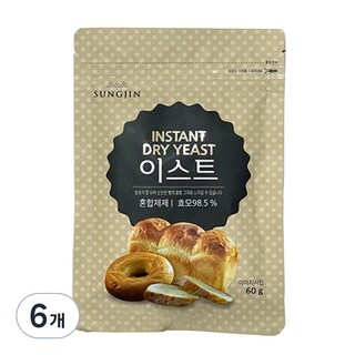 SUNGJIN 酵母, 60g, 6個