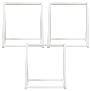 HOMENHOUSE 伸縮型鐵製衣架收納架 三角形, 3個, 白色