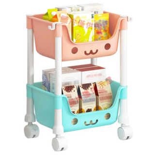 俏皮零食兩層塑膠收納架