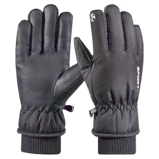 KissDiamond 勁暖防風防水 男用北極絨保暖手套 KDG-113 黑色, 28cm, 1雙