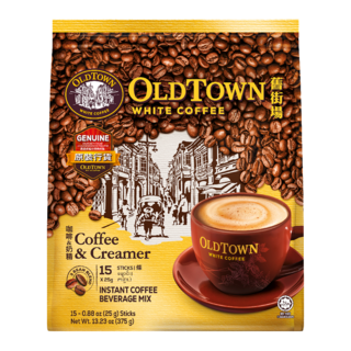 OLDTOWN WHITE COFFEE 舊街場白咖啡 咖啡&奶精 即溶咖啡飲品, 25g, 15條, 1袋
